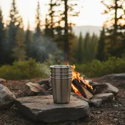 4-Pack Stainless Steel Cups: 8 or 12 oz