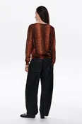 Jersey escote V Snake caramelo