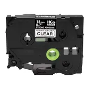 Brother HGeS1415PK BLACK on CLEAR HGe Tape-EX Strength, 5PK .7''
