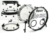Acrylic 3pc-Clear w-Black HW