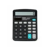 12-Digit Desktop Calculator - Dual Power Solar & Battery