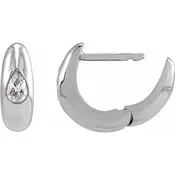 1/3 CTW Lab-Grown Diamond 11.3 mm Hoop Earrings