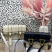 Black & Cream Crossbody Purse