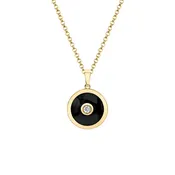 0.05ctw Diamond Black Chroma Bullseye Pendant