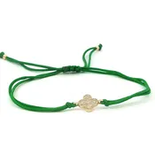 14kt Gold Jewelry Bracelet String Clover