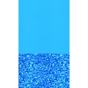 Above Ground Pool Liner, Overlap, Oval, 18' x 33' x 48"/52", Blue Wall / Swirl Bottom