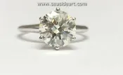 14K White Gold Diamond Solitaire Ring-Lab Grown