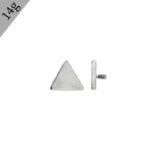 14g Internally Threaded Flat Triangle End