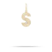 Adina Reyter Groovy Diamond Initial Hinged Charm - S