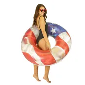 American US Flag Inflatable Pool Tube Stars & Stripes 48"