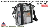 Amaro Large Premium See Through Clear Tote Bag With Pouch - SMALL
