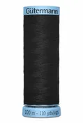 0000 Black - Gutermann 30wt Silk Thread