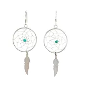 Turquoise Dreamcatcher Earrings - large