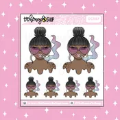 420 Babe Doodle Sticker | Choose your Skin Tone!