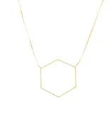 19'' Large Trapezoid Geometric 18K Gold Plated Necklace