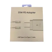 25W PD Adapter USB Type C to Type-C Cable - White
