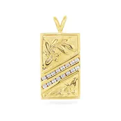 14K Hawaiian Diamond Pendant - Le Grande Dame