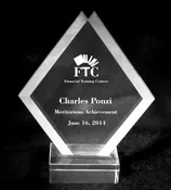 Acrylic Double Diamond Engraved Trophy (THREE SIZES)