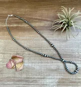17" Graduated Sterling Silver Pearls Hoop Necklace