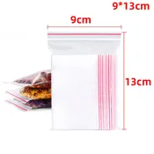 100-500PCS Resealable Zip Lock Plastic Bags Self Seal Clear Poly Bag Food Storage Package Pouches Vacuum Fresh Organize Bag