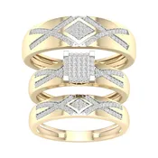 10K 0.50ct Diamond Trio Set