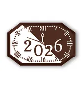 2026 Countdown Clock Chocolate Cake Decoration