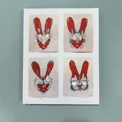 FOUR RABBITS: Risograph Edition with Coco Rico | ODDITIES PRINTS