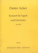 Acker, Dieter % Concerto for Bassoon (full score) - BSN ORCH