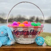 Custom Personalized Liner for Medium Wicker Easter Basket