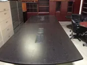 16ft Ebony Conference Table with Power & Data