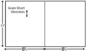 11" x 17" - 24# One Vertical Perforated Paper at 8 1/2" (2,500 sheets/carton) - Separation Applications