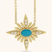14K Turquoise &amp; Ethiopian Opal Necklace