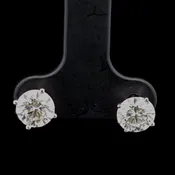 14K White Gold 2.00CTW Lab Diamond Stud Earrings