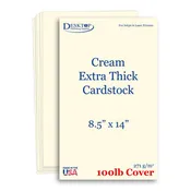 100lb Cream Cardstock | 8 1/2 X 14 | (Legal | Menu Paper)