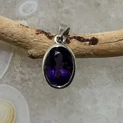 Amethyst Cutout Bezel Set Faceted Pendant