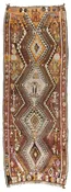 Vintage Kilim Wool Rug 5'2''x14'0''