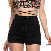 Eyelet straps slim shorts
