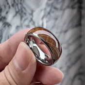 8 mm Tungsten with Whiskey Barrel Oak #1052