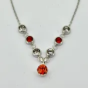 Circle CZ Dangle Necklace — Leonard Jewelry