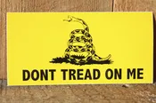 Gadsden Don't Tread on Me Sticker (yellow background)