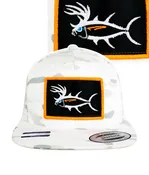 "Buck-Eye Patch" Unisex Flatbill White Multicam Snapback Hat