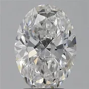 2.57ct Oval Lab Grown Diamond (Colour D, Clarity VVS2, IGI Certified)