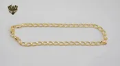 (1-0021) Gold Laminate - 5mm Open Link Anklet - 10" - BGF