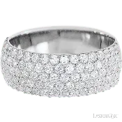10K White Gold band with 88 Round Lab Grown Diamond having TCW-1.32