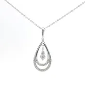 10kt White Gold & Natural Diamond Fashion Pendant