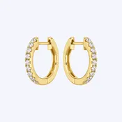 14k Gold 0.33ctw Diamond Hoop Earrings - (DSL)