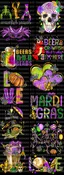 #1-MARDI GRAS GANG SHEET- — DRAGON BACK DESIGNS DTF Transfers & More