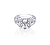 Art Nouveau Loop Ring Engagement Ring
