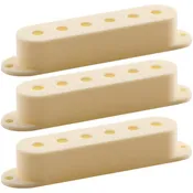 3 Pack of Antique Ivory Single Coil Pickup Covers - Strat Guitar Style