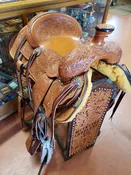 Saddle - Tooled Seat Rig Roper